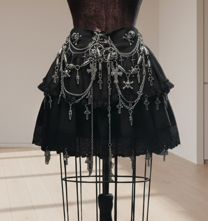 Short Gothic skirt in atmospheric setting